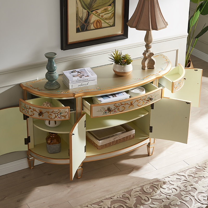 Buffet demi-circulaire peint à la main de style européen