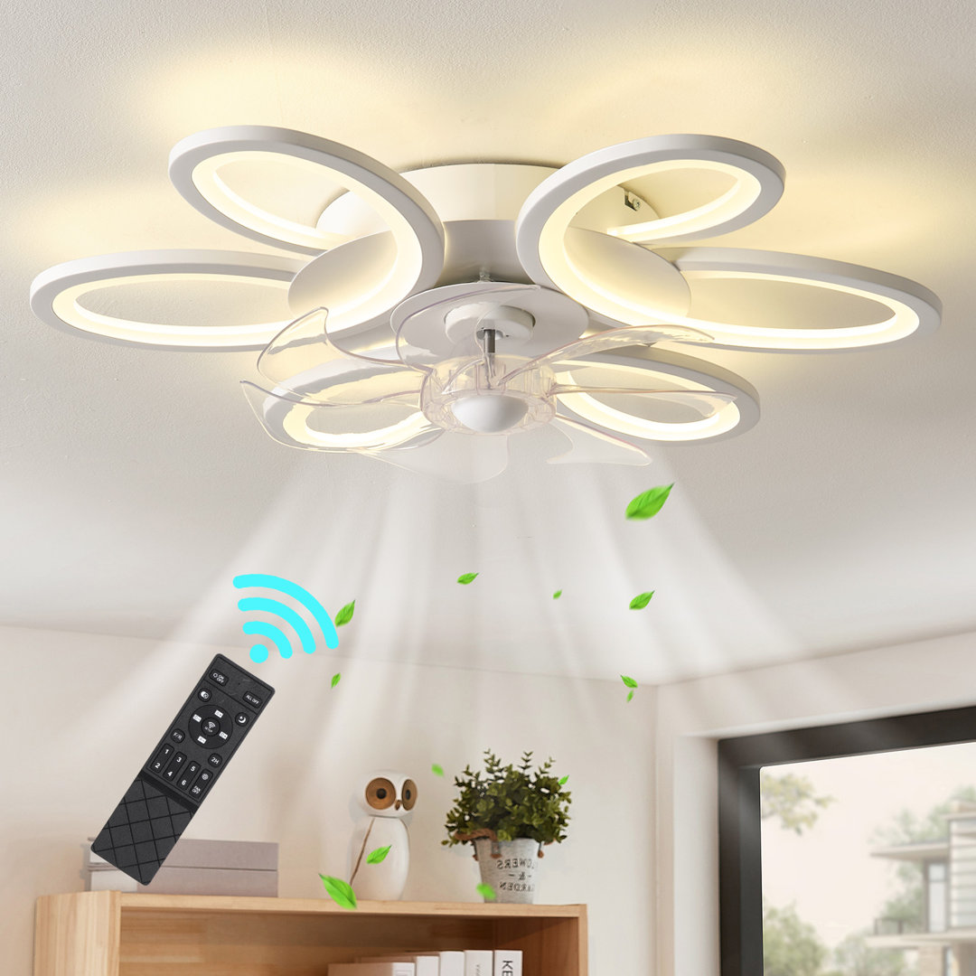 65cm Led-deckenventilator Dimmbar Ventilator Lampe Mit Fernbedienung[65cm,3 Lichtfarben]