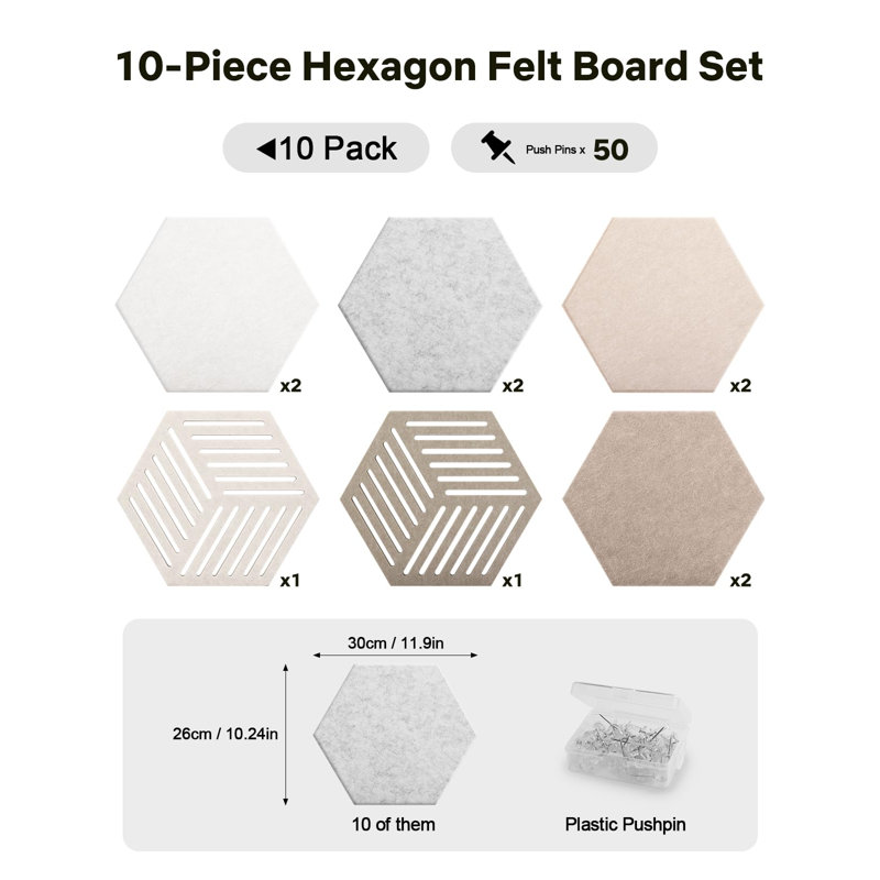 Carrelage babillard hexagonal en liège