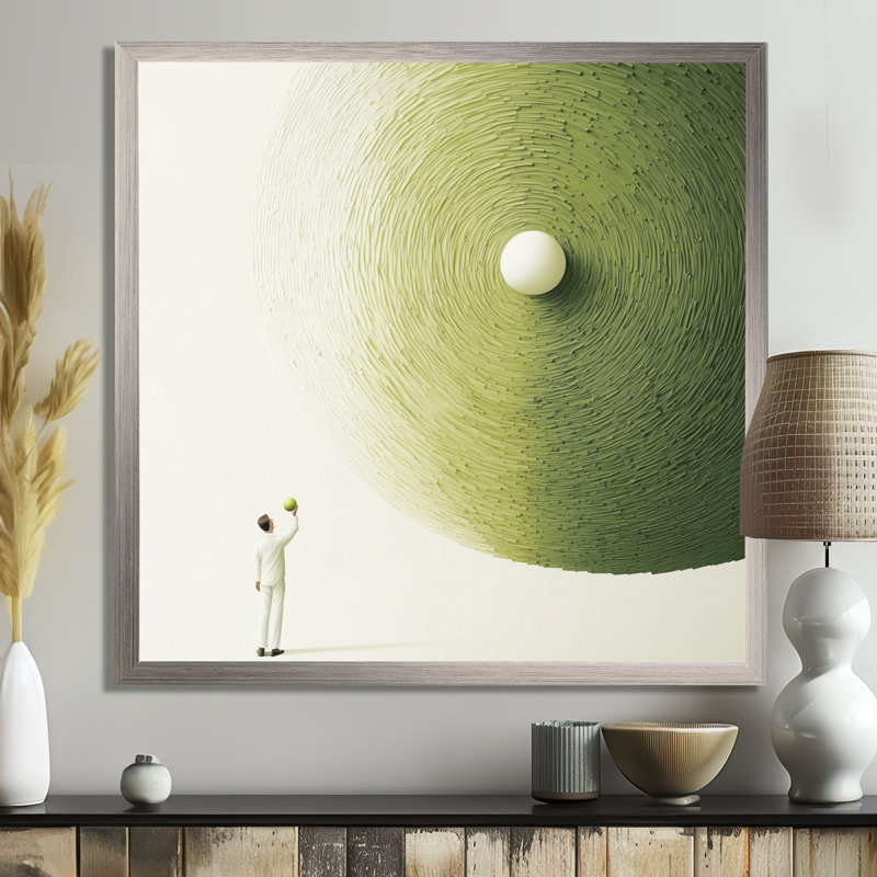 Jaune et vert, golf, réalisation II - art mural, H 30 po x l 30 po, Reproduction encadrée d'une seule photo sans pass