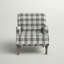 Fauteuil rembourré de 28,7 po de largeur avec pieds en bois massif et garniture cloutée Ariana-1830636485