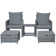 Mapleview 2-Person Patio Conversation Set with Cushions and Ottoman