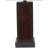 Rectangular Metal Frame Table Lamp with Brick Pattern, Beige and Brown-776232879