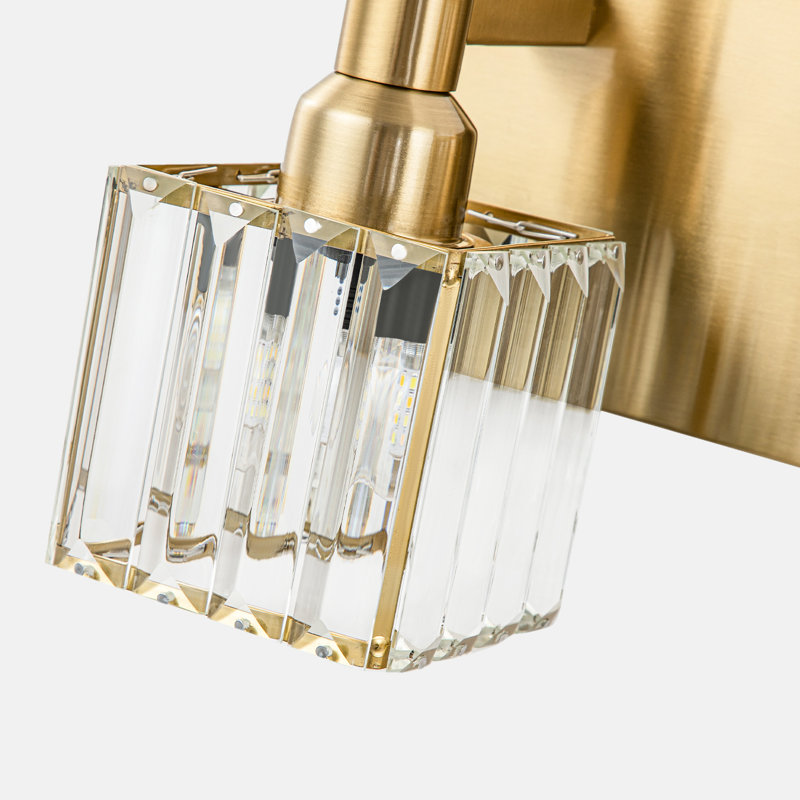 Éclairage pour meuble-lavabo à intensité variable Taevion, 5 lumières, Doré