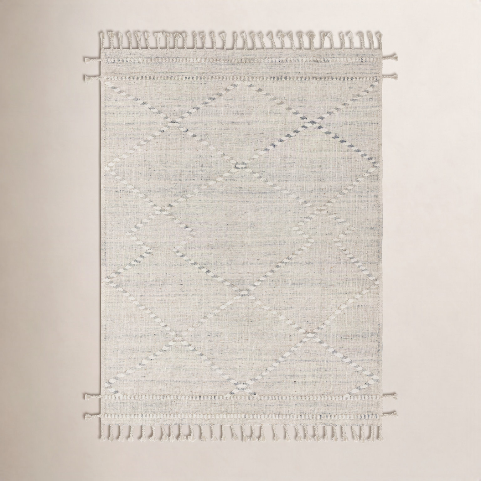 Hanna Ivory Hand-Knotted Wool Rug, Rectangle 7'9" x 9'9"