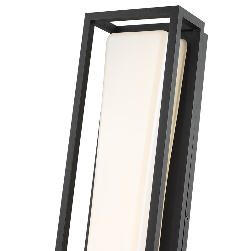 Plafonnier encastré d'extérieur 1 lumière DEL Havsa, H 24 po x l 5 po x P 3,75 po