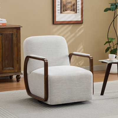 Upholstered Swivel Armchair by Ebern Designs