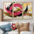 Toile avec cadre flottant or