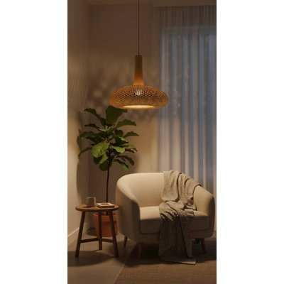 Bali Spin 24" Natural Rattan Pendant