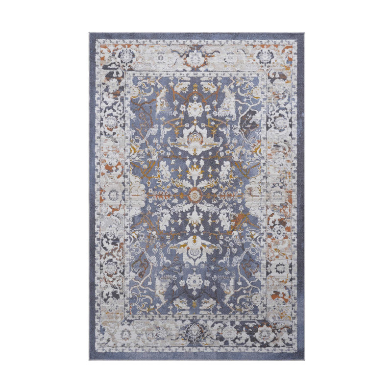 Collection Blue/Traditional Non-Shedding Living Room Bedroom Dining Home Office Stylish and Stain Resistant Area Rug