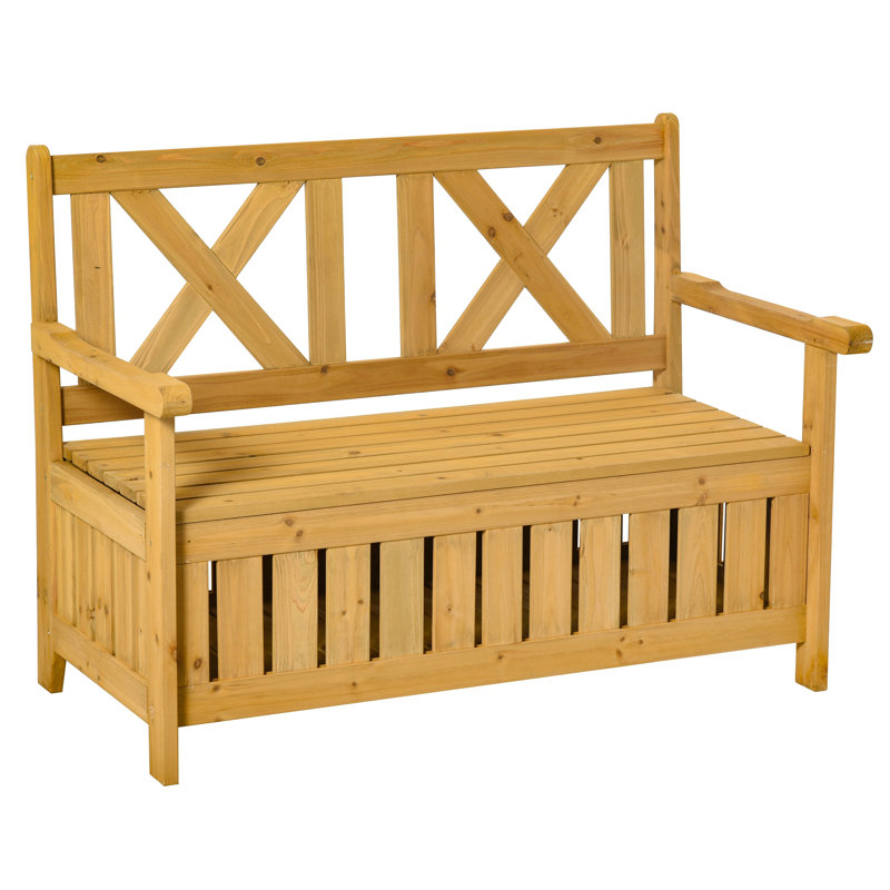 Banc de patio Outsunny, Jaune