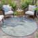 Machine Washable Indoor/Outdoor Xhevrie Seafoam Rug