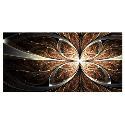 " Brown Black Fractal Flower "