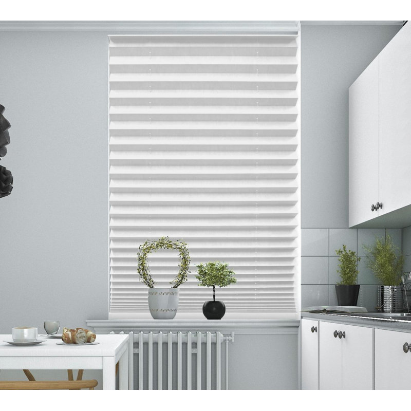 Tissu plissé Cut @ Home, tissu obscurcissant, Blanc, L 48 po x L 64 po
