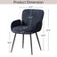Chaises de salle à manger rembourrées en chenille avec pieds en métal (ensemble de 2)-1711708229