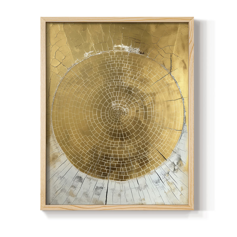 ABSTRACT Series CCXIX, reproduction encadrée - bois massif, H 15 po x l 12 po
