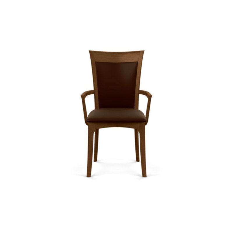 Morgan 19.25'' H Upholstered Armchair, Saddle Cherry, Coffee