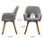 Rayshawn 22.83" W Linen Swivel dining chairs-503307363