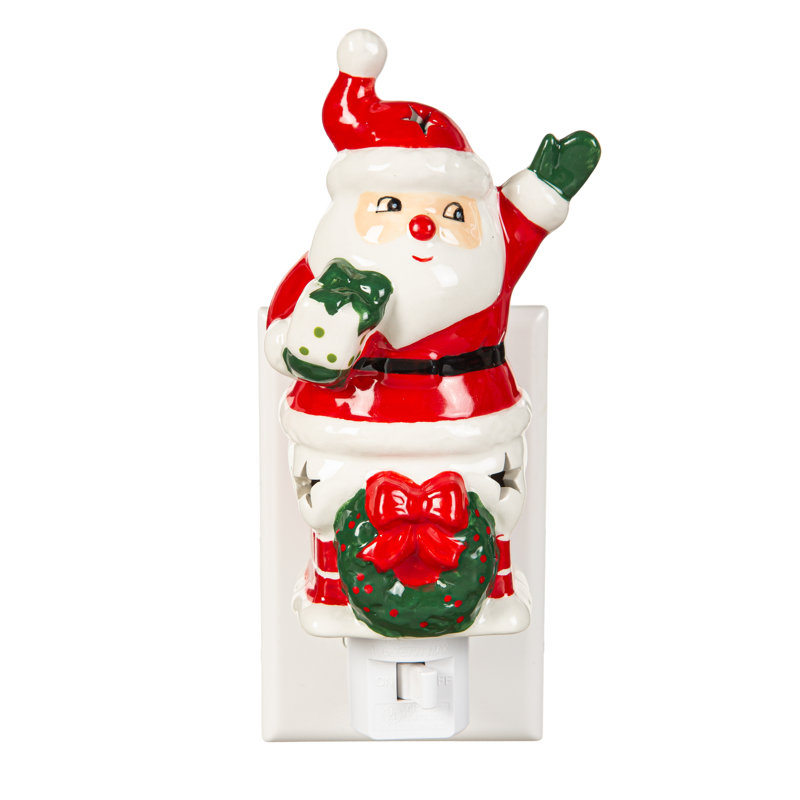 Santa in Chimney with Star Cut-out Nightlight