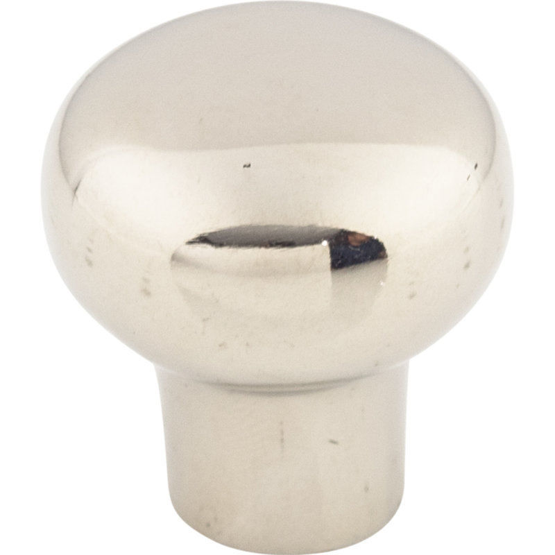 Aspen II Round 7/8" Diameter Round Knob, 7/8" Knob Diameter, Polished Nickel