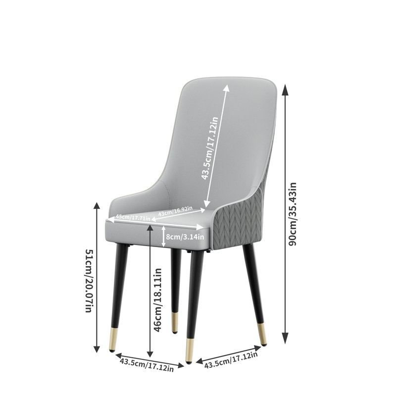 Abagayle 18.11'' H Leather Upholstered Armchair, Gray