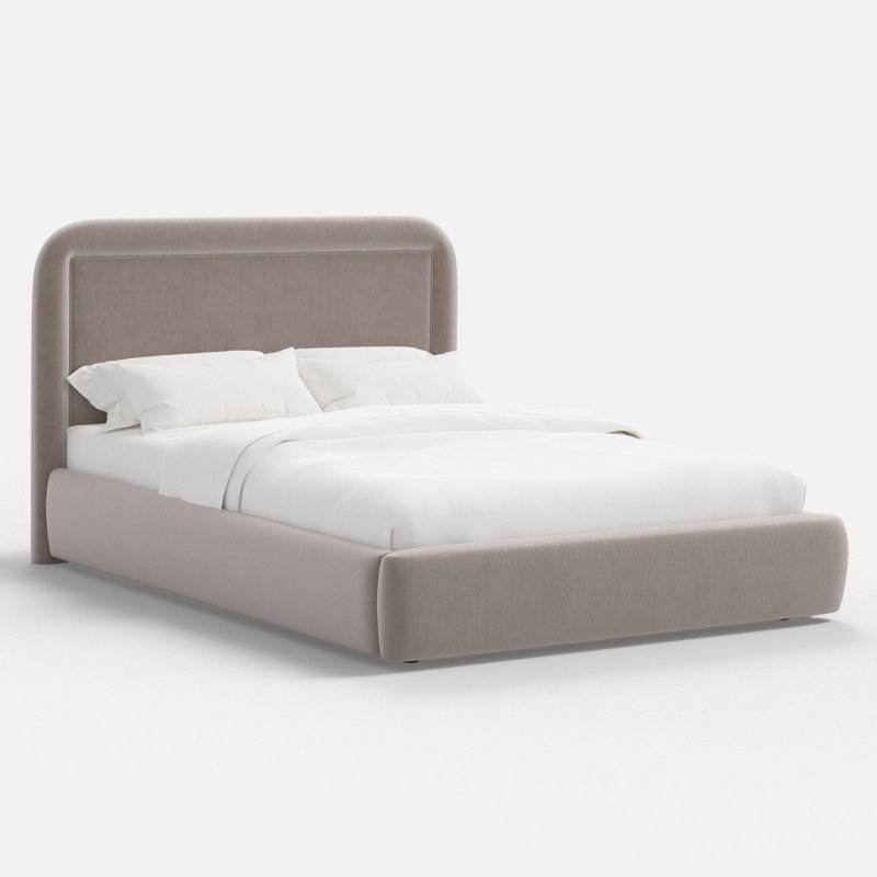 Stoffer Home x Cloth and Co. Marisa Bed, Steel Performance Velvet, King