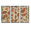 «Retro Orange Paisley», reproduction sur toile flottante 3 pièces-1993066457-1993066456