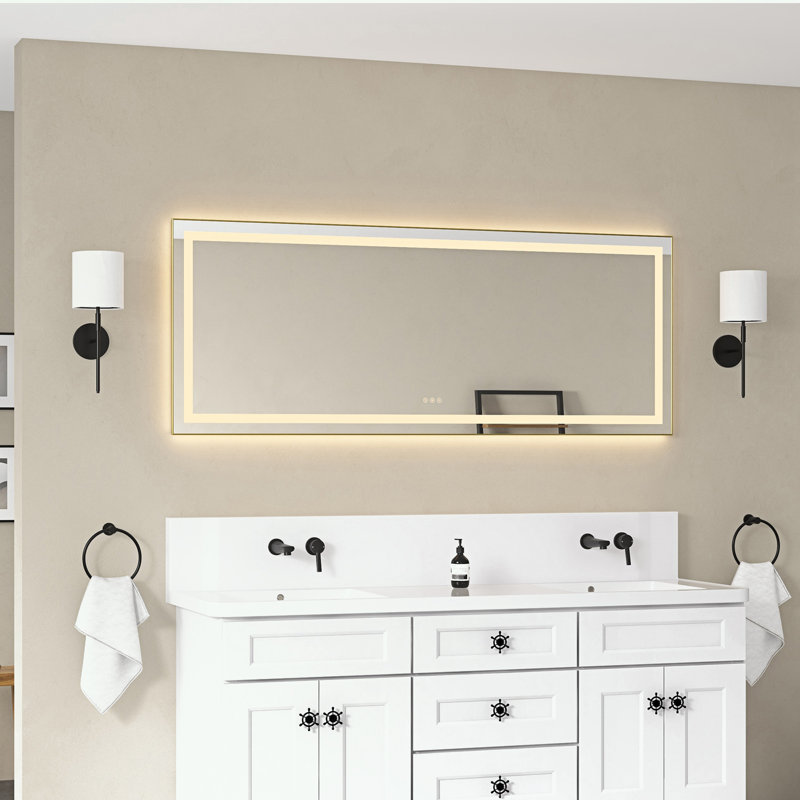 LED Bathroom Mirror with Front and Backlight
