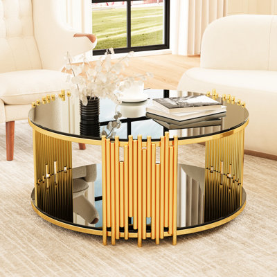 Table basse en verre noir Slip Design avec structure en acier inoxydable pour la terrasse du salon