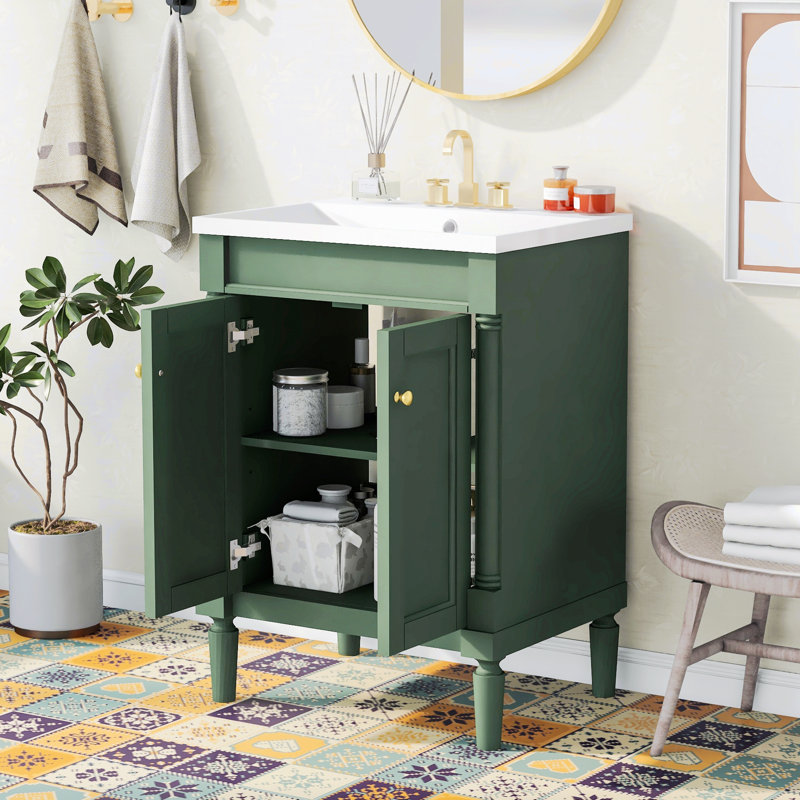 Rangement pour salle de bain Talanta, Vert