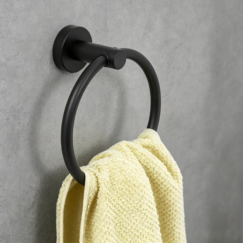 Ensemble d'accessoires de salle de bain 8 pièces en acier inoxydable, Noir mat