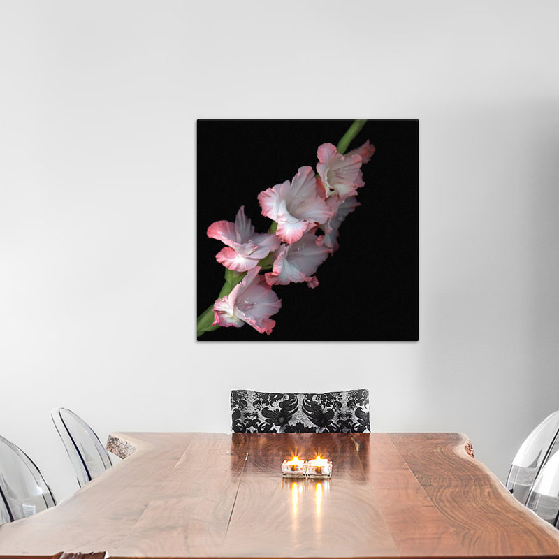 Modern & Contemporary, 26" H x 26" W x 1.5" D, Black Framed Canvas, No Mat