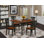 5 Piece Dinette Set for 4 Includes a Rectangle Dining Room Table with Dropleaf and 4 Dining Chairs, 36x54 Inch, Black & Cherry