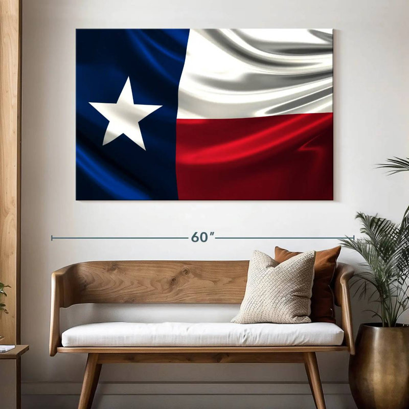 Borges Windy Texas Flag, 34" H x 51" W
