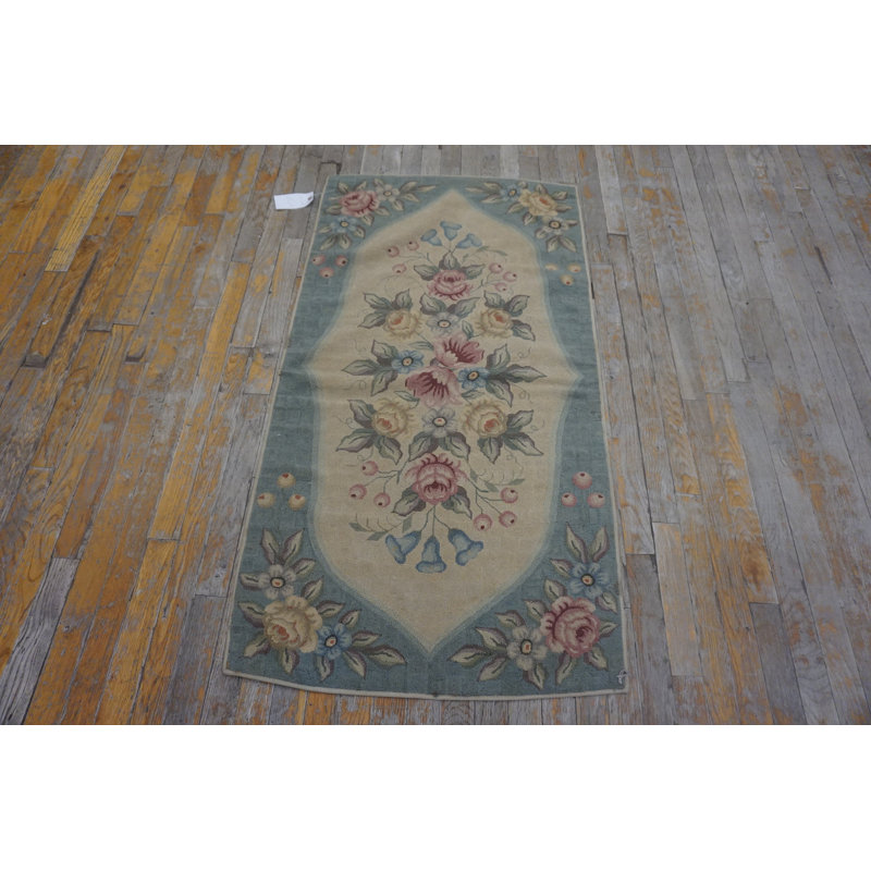 Tapis antique américain ivoire 1935