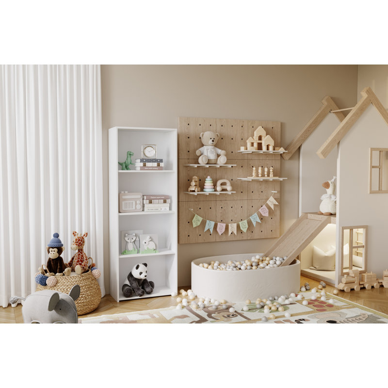 160cm H x 60cm W Library Bookcase, White