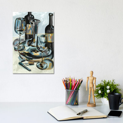 Wine with Dinner 1 Piece Wrapped Canvas Wall Art
