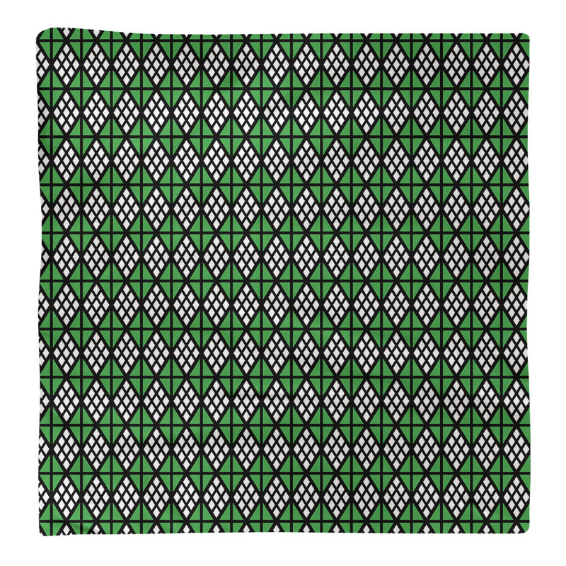 Serviette en coton diamants, H 0,1 po x l 10 po x P 10 po, Vert, Sergé de coton