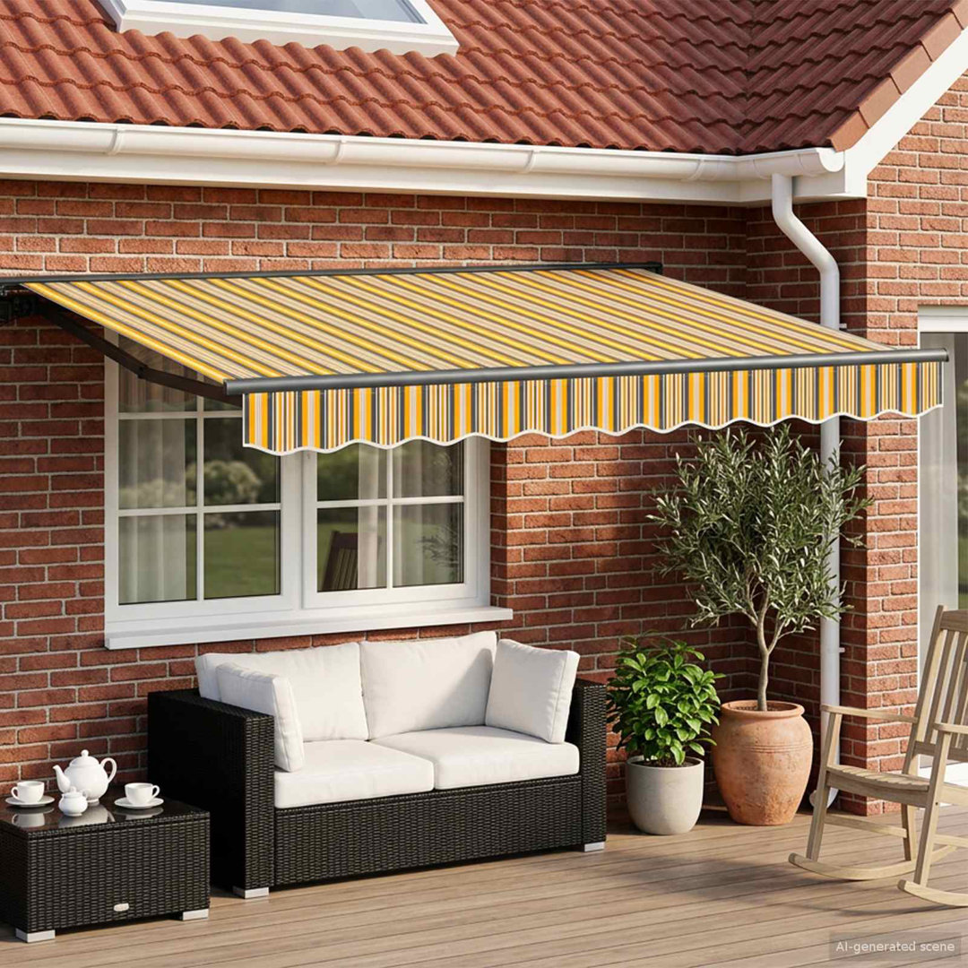VidaXL Polyester Cover Retractable Patio Awning