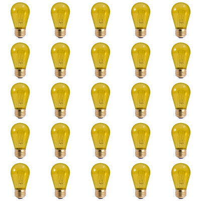 11W E26 Dimmable Incandescent Light Bulb Transparent Yellow
