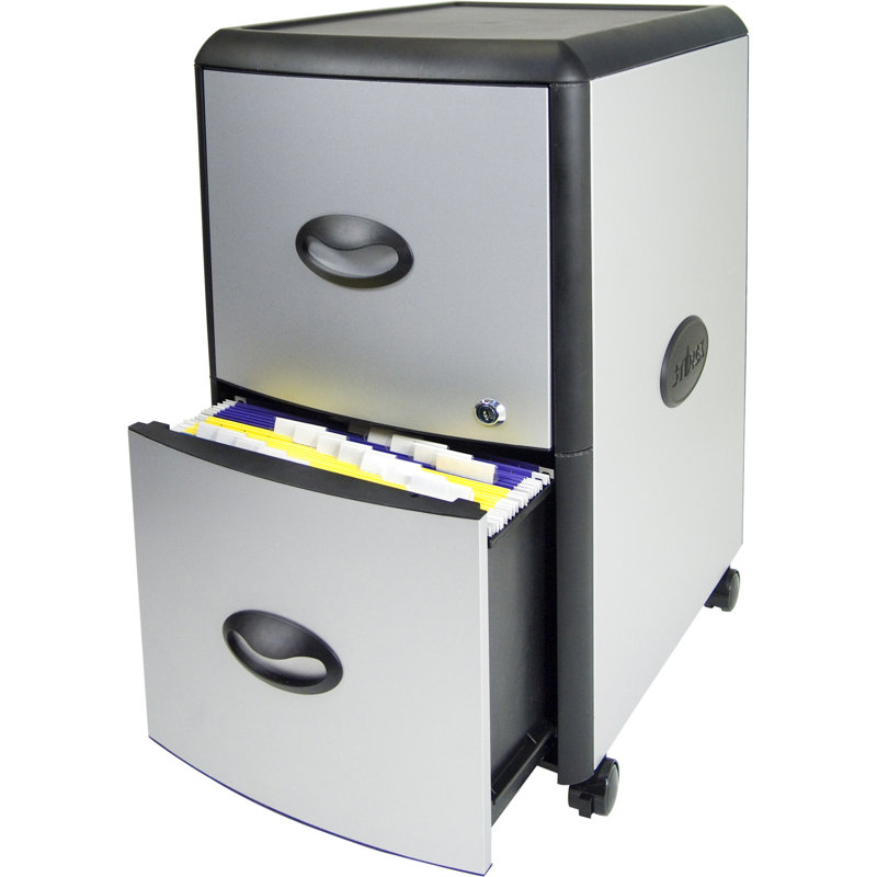 19'' Wide 2 -Drawer Mobile File Cabinet