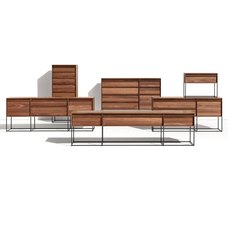 Rule 74'' W Console Table, Walnut