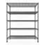 Étagère grillagée réglable à 5 niveaux, support de rangement autoportant en métal robuste, organisateur enduit d'époxy résistant à la rouille, l 47,2 po x P 17,7 po x H 71 po pour la cuisine, le garde-manger, le garage, la buanderie et l'entrepôt-132915360