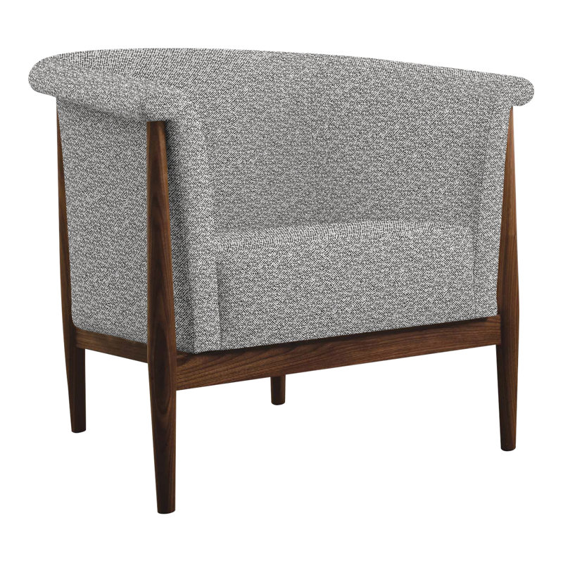 Fauteuil demi-tonneau l 34,5 po Walnut Grove, Perigold On the Lamb papier journal