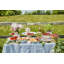 Rosy Stripe Tabletop Urn