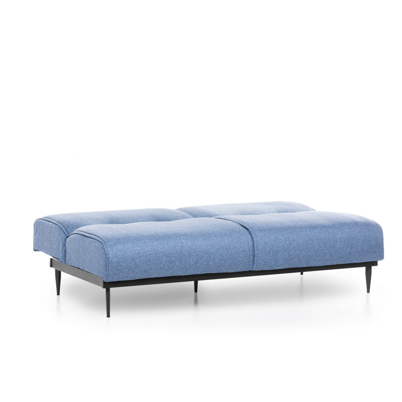 Canapé-lit en lin sans accoudoirs 78,74 po Kitley, Bleu