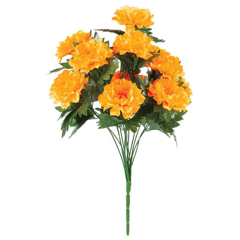 OakRidge Artificial Marigold Bush, Gold