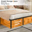 Structure de lit robuste, lit plateforme en métal sans sommier-1039662290-1007321423