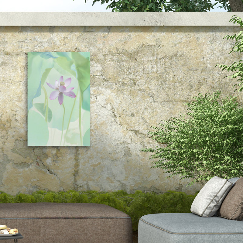 Fleur de lotus bolognaise sur toile, H 24 po x l 16 po