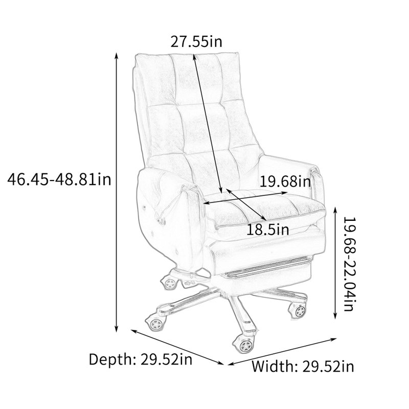 Fauteuil de direction avec appui-tête, Gris